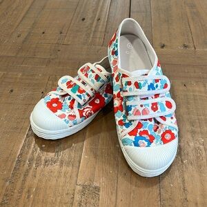 Jacadi baguette red liberty print sneakers